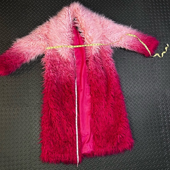 Pink Ombre Faux Fur Coat - Picture 9 of 11